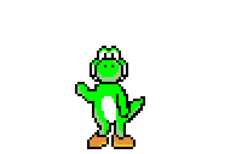 yoshi blinks art by vicedump
