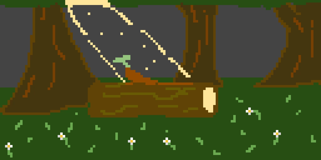 log in the dark forest