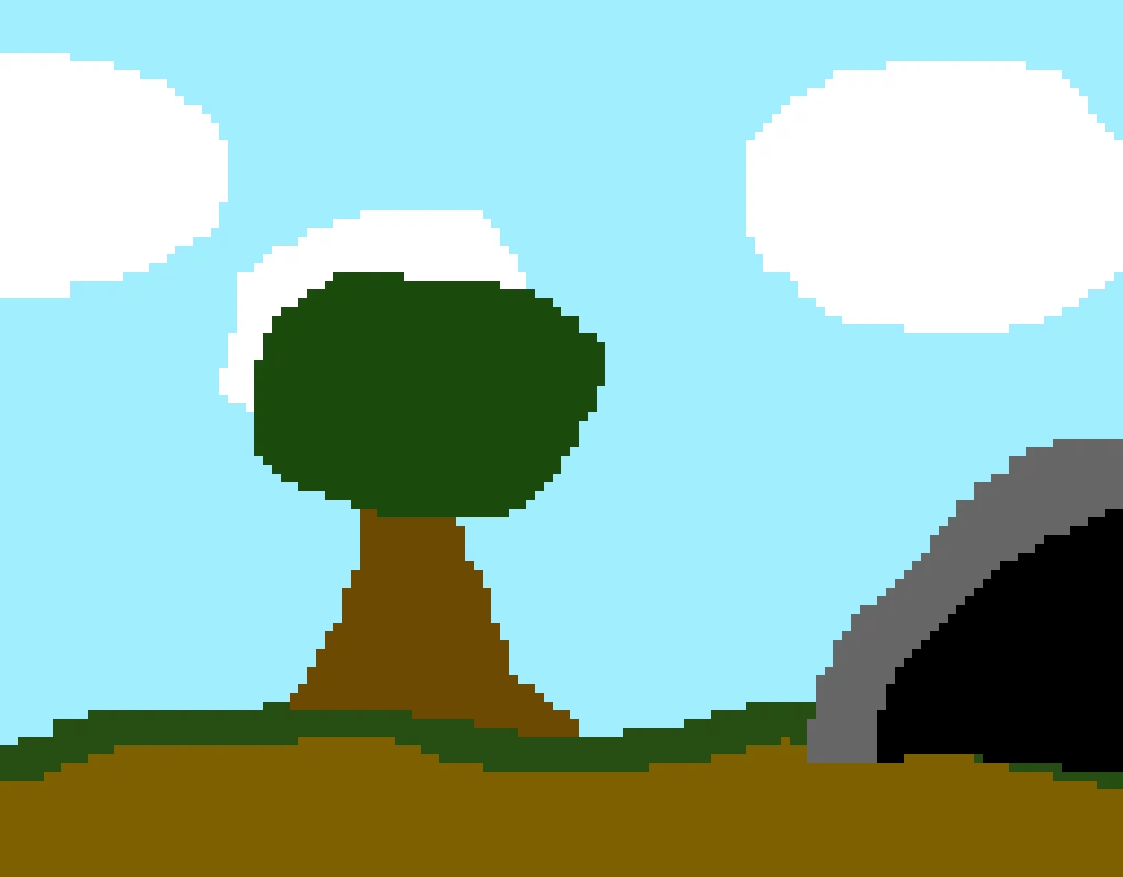 tree and cave