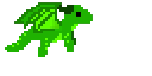 dragon running animation for a prototype pixel game