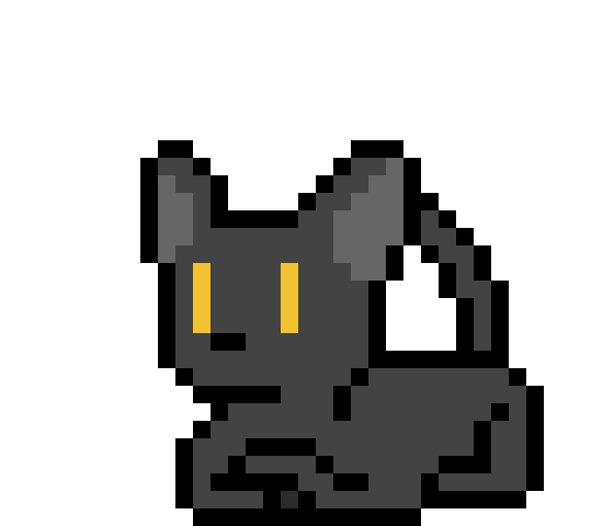 Black cat pixel art