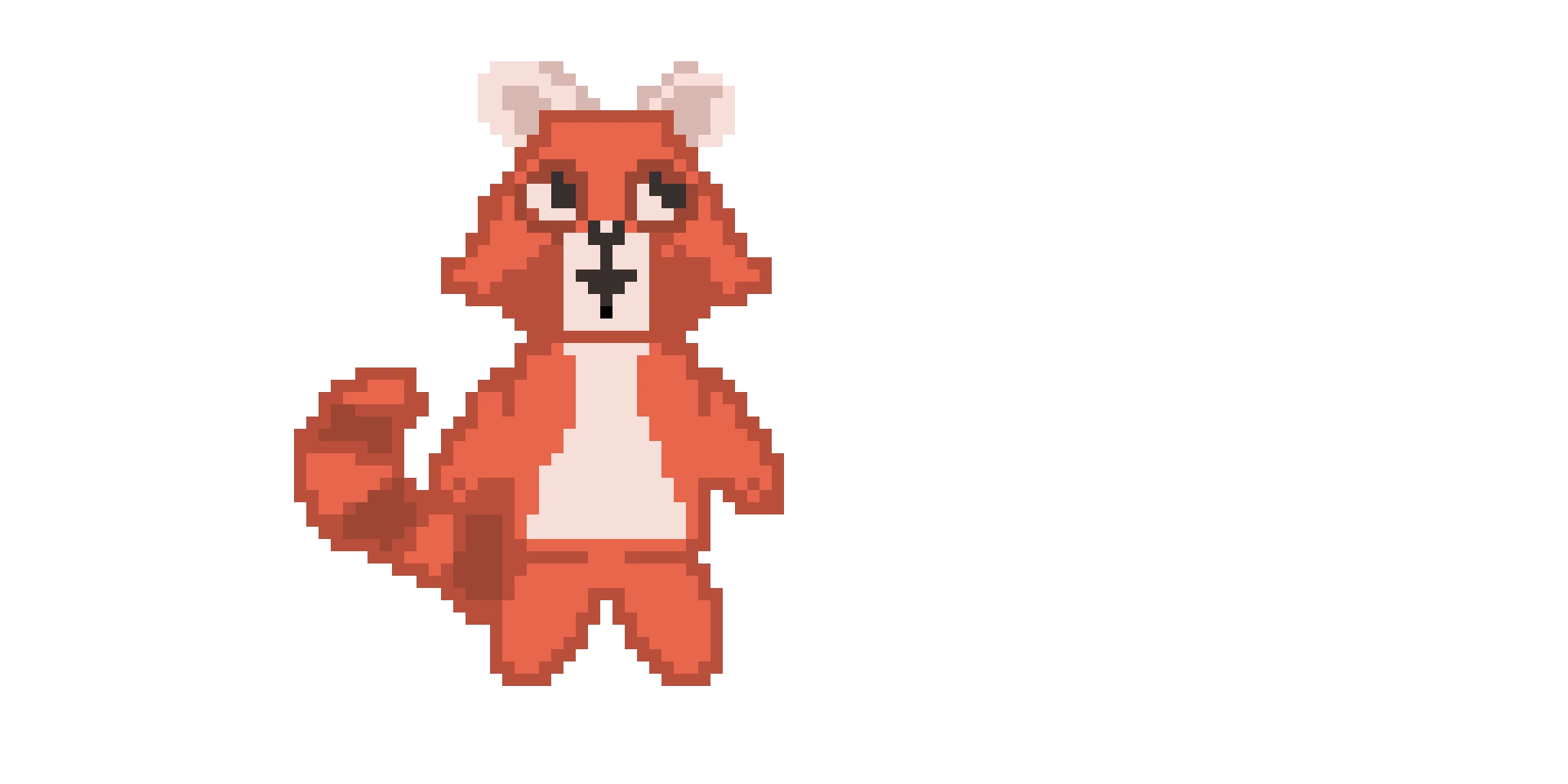 red panda standing idole