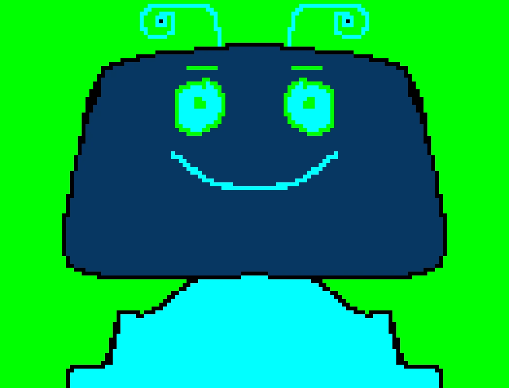 blue marshmallow head