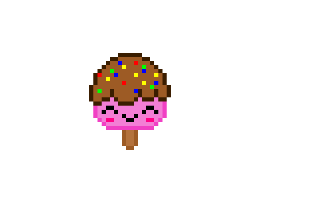 8 bit pixel birthday cake food item for game Vector Image