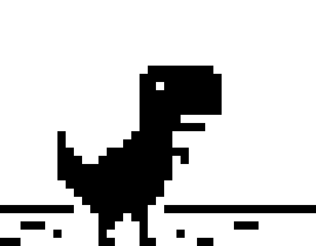 dino stuck in barrier