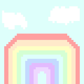 coconevi requested a pastel rainbow in the clouds i trid my best