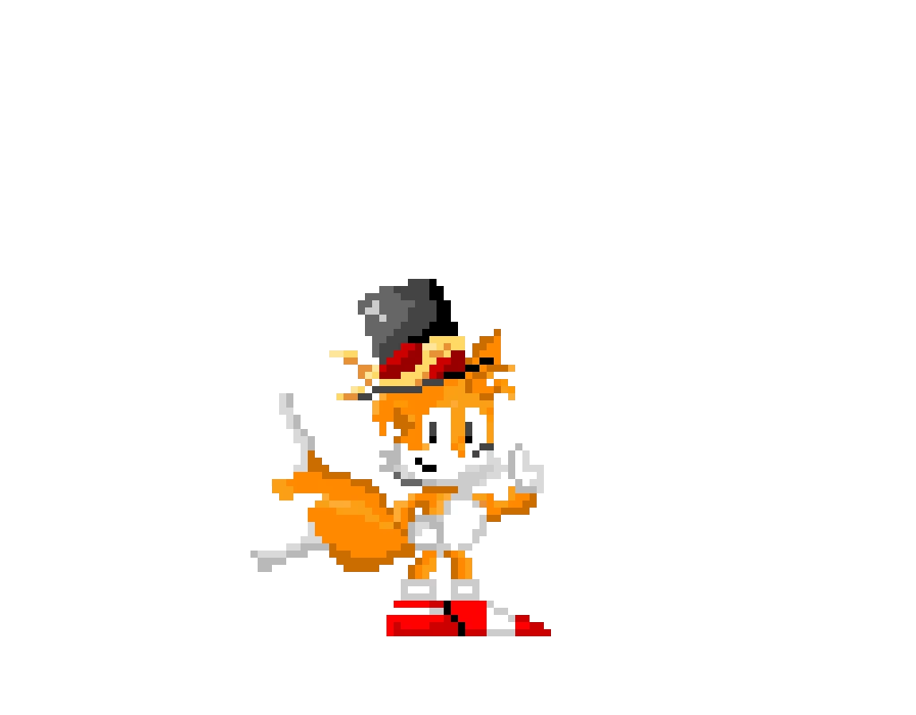 tails with hat please be nice its my first ever pixel art