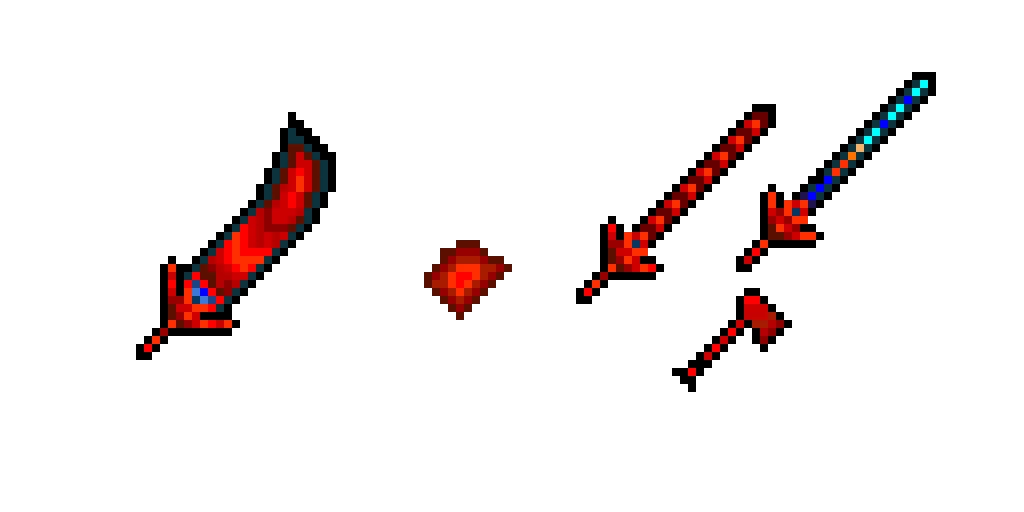 Cragstone cleaver with other cragstone weapons