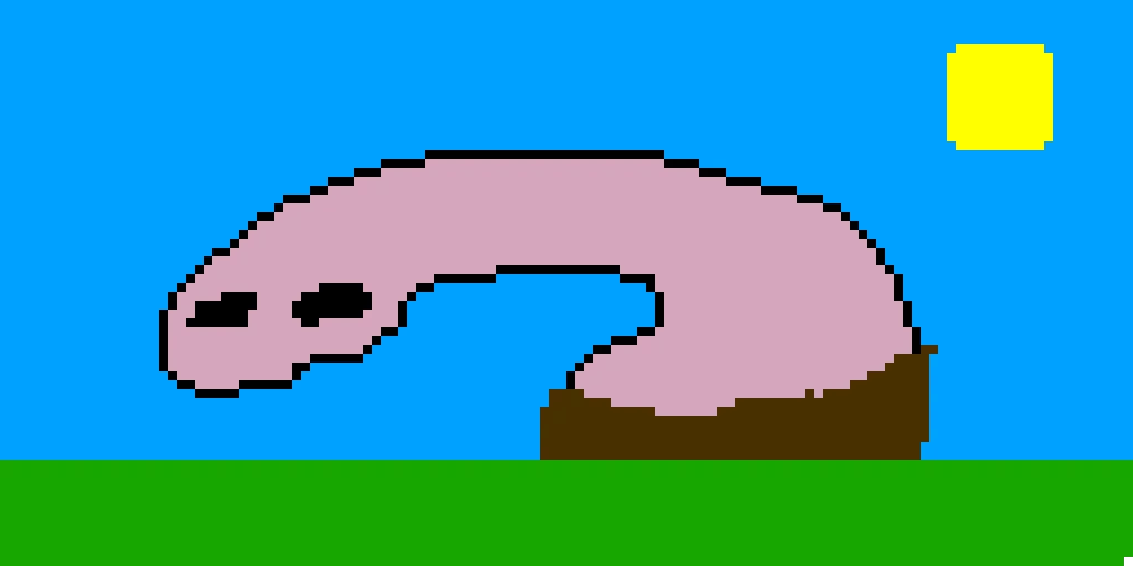 worm emerging from the ground (contest)