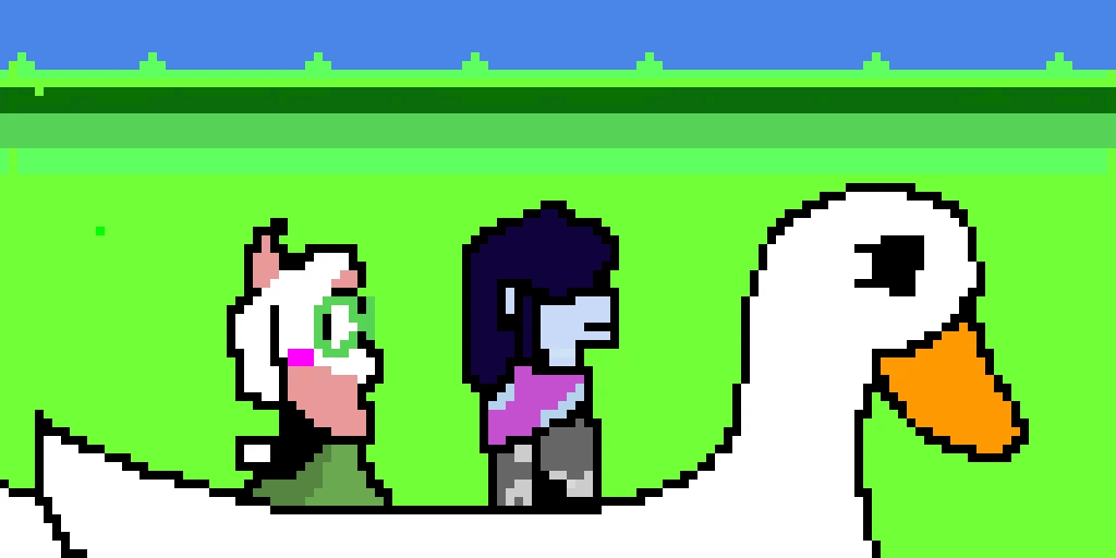 Kris and Ralsei boat scene <3