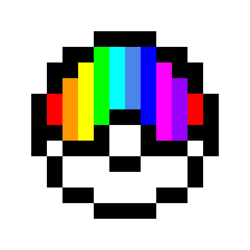 rainbow pokeball