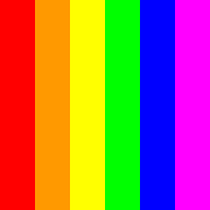 Rainbow pixel art