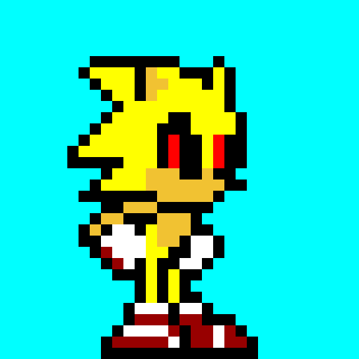 Super sonic exe pixel art