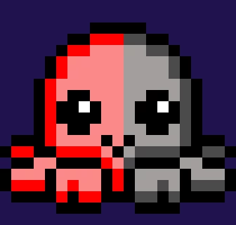 Black and Red Octopus