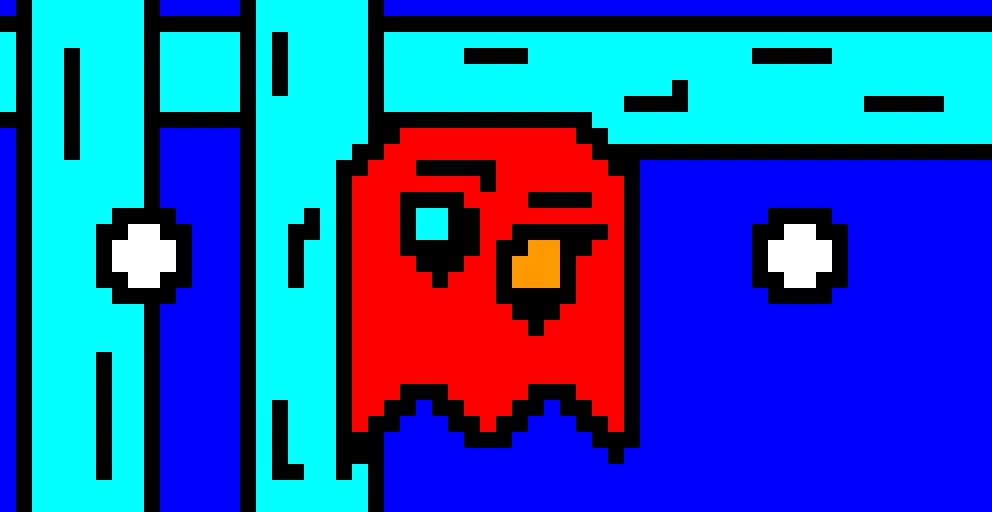 new pac man theme red ghost