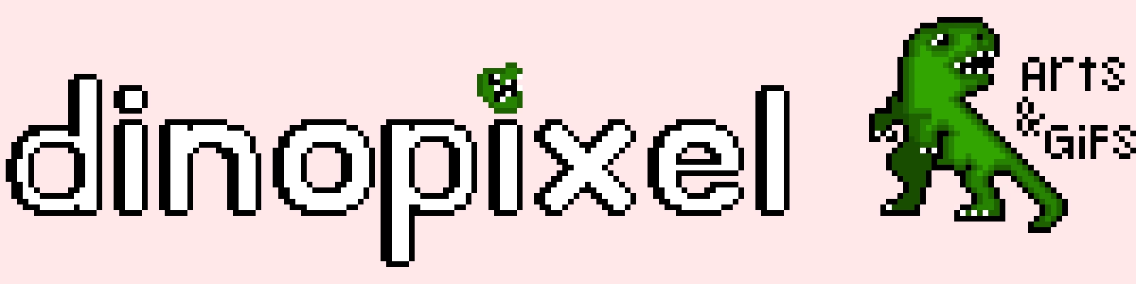 dinopixel logo and letters idea 1 hour