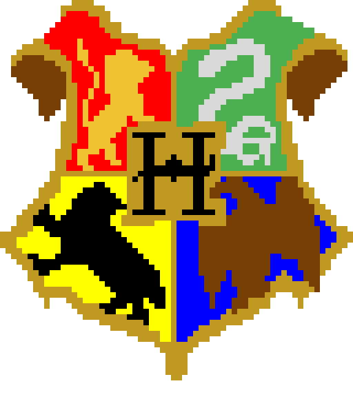 Hogwarts logo with animals