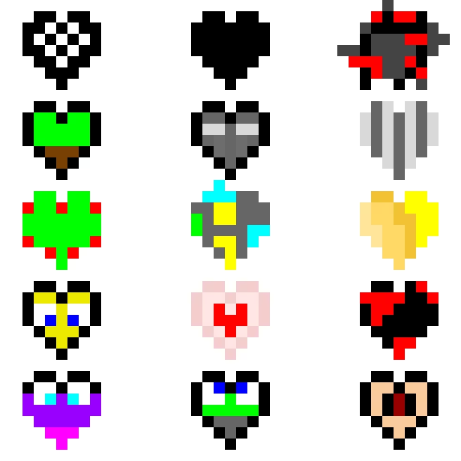 my pixel art heart make yours 12 hearts