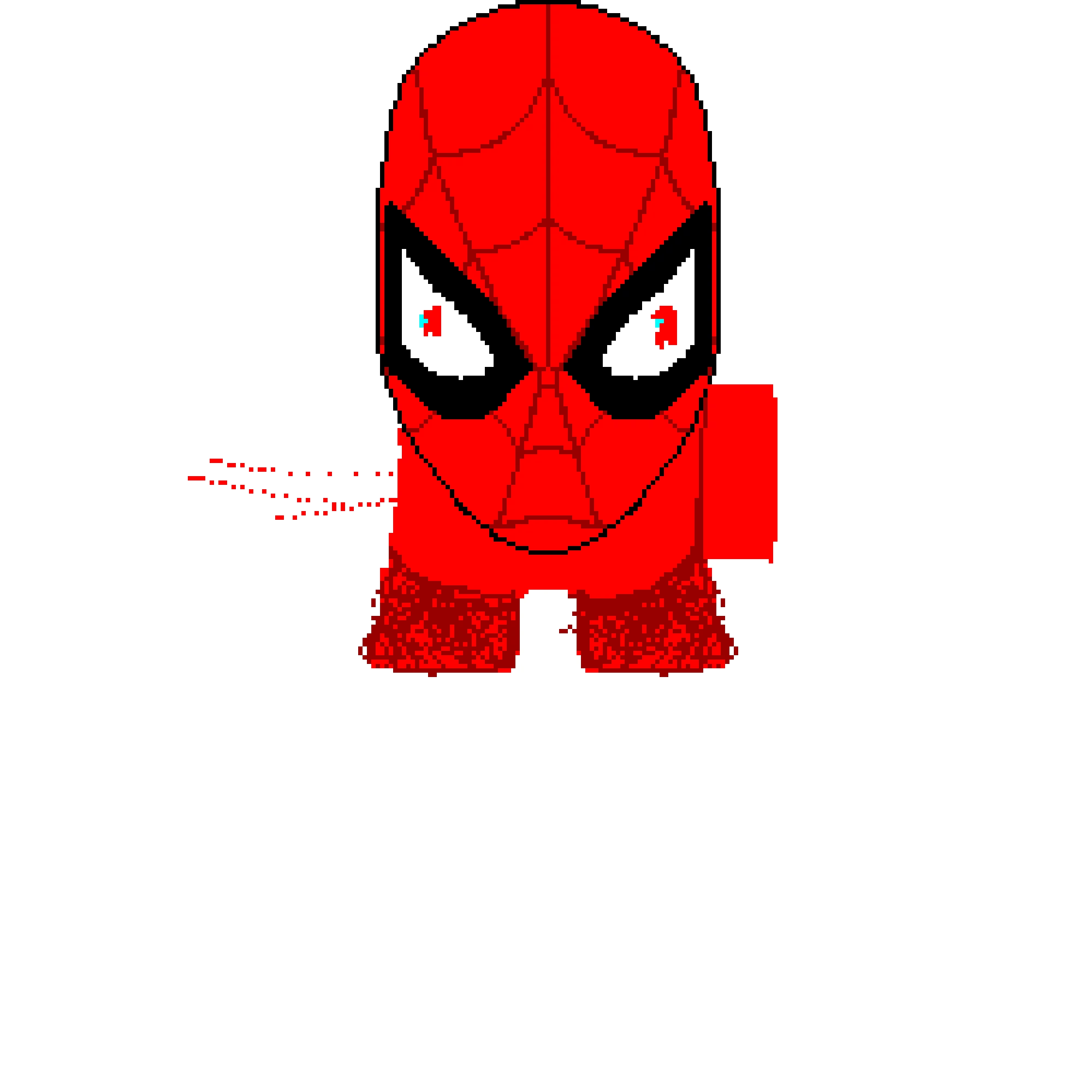 spider man but amogus spider man head from the master of pixel art