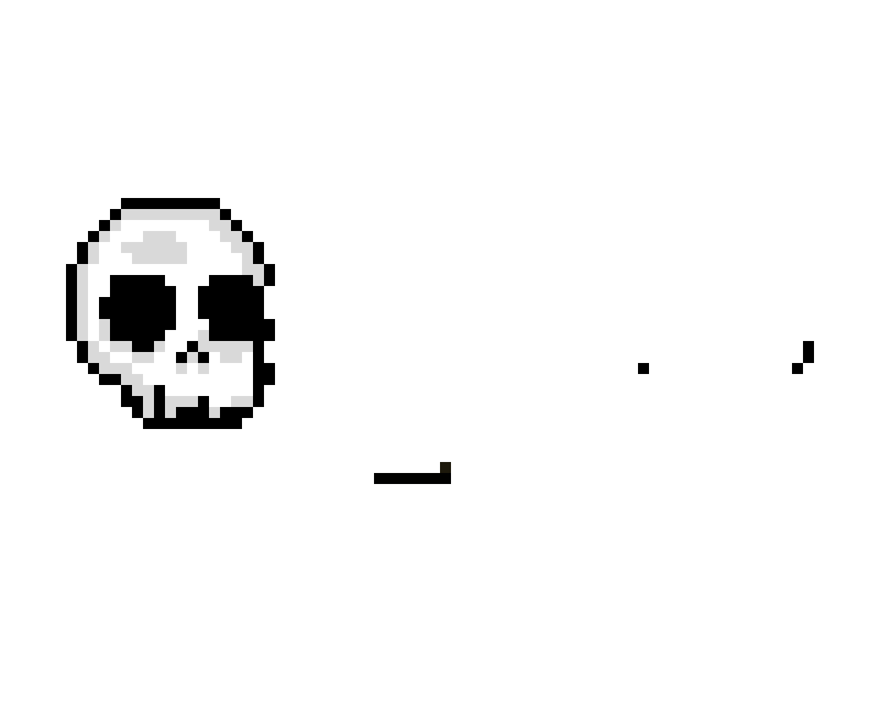 Skeloton skull pixel art