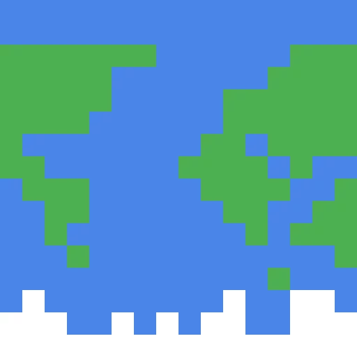 8 bit world map