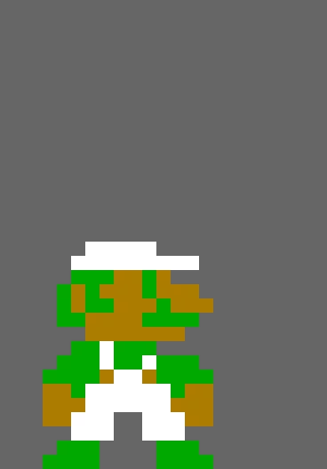 Accurate N.E.S. Luigi (background changed so overalls are visible)