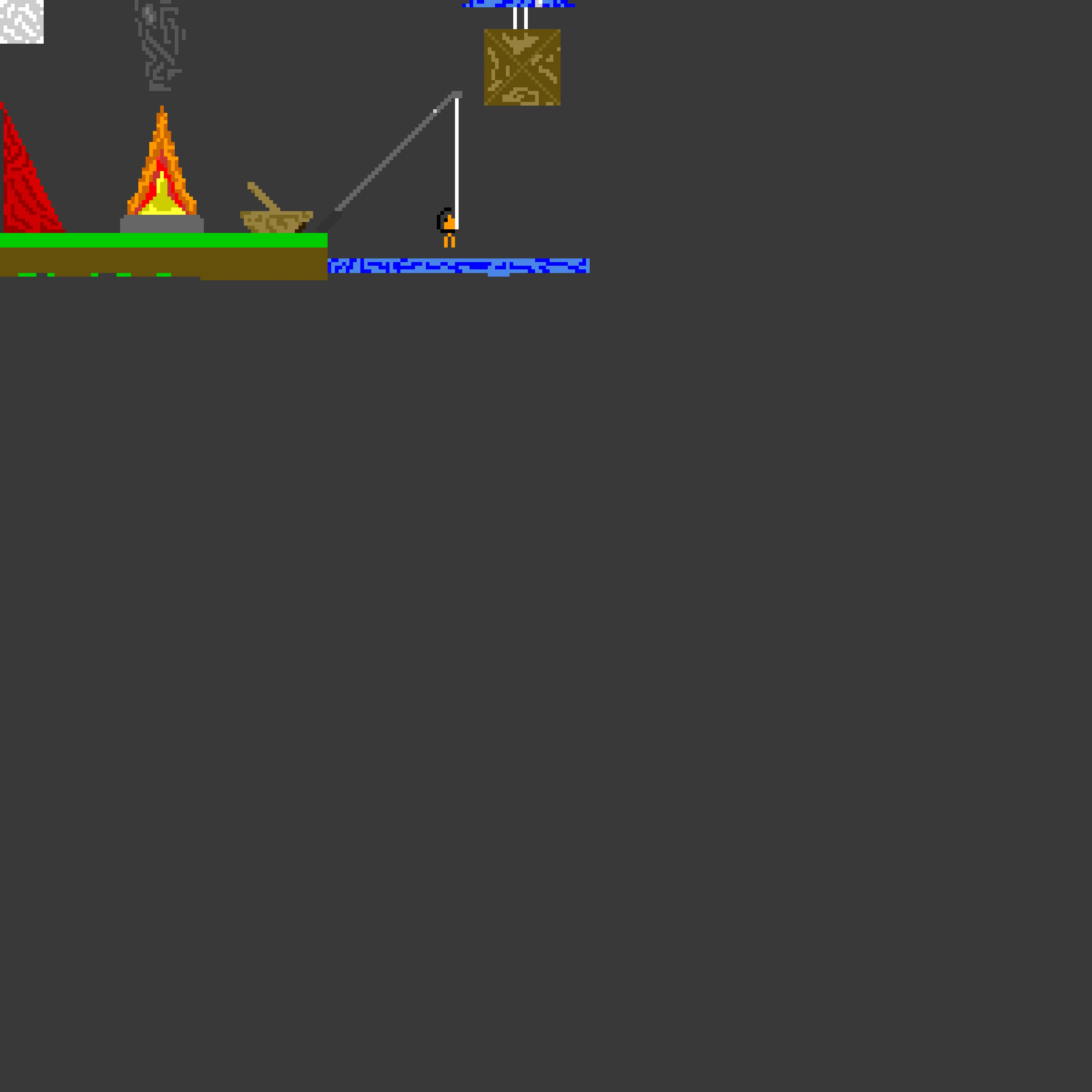 camping in the woods