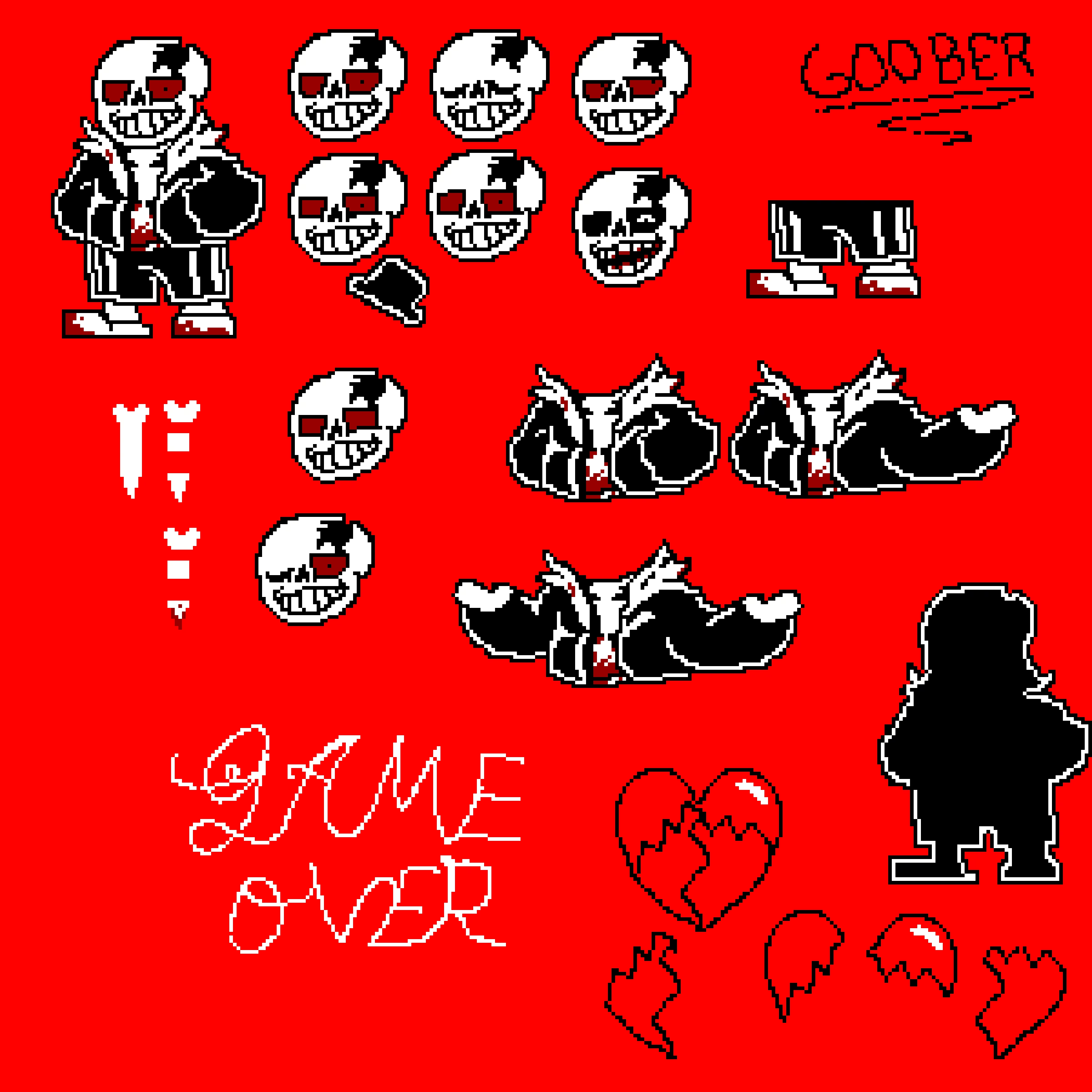 Horrortale sans sprite sheet for a thing Im making
