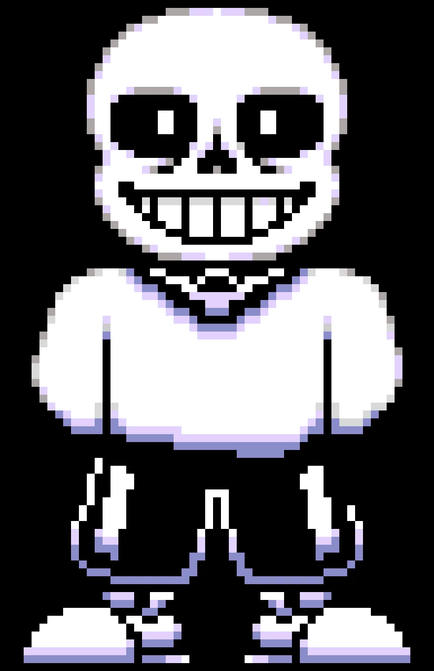 im trying to get back into making sans art so heres drip sans original by pixely