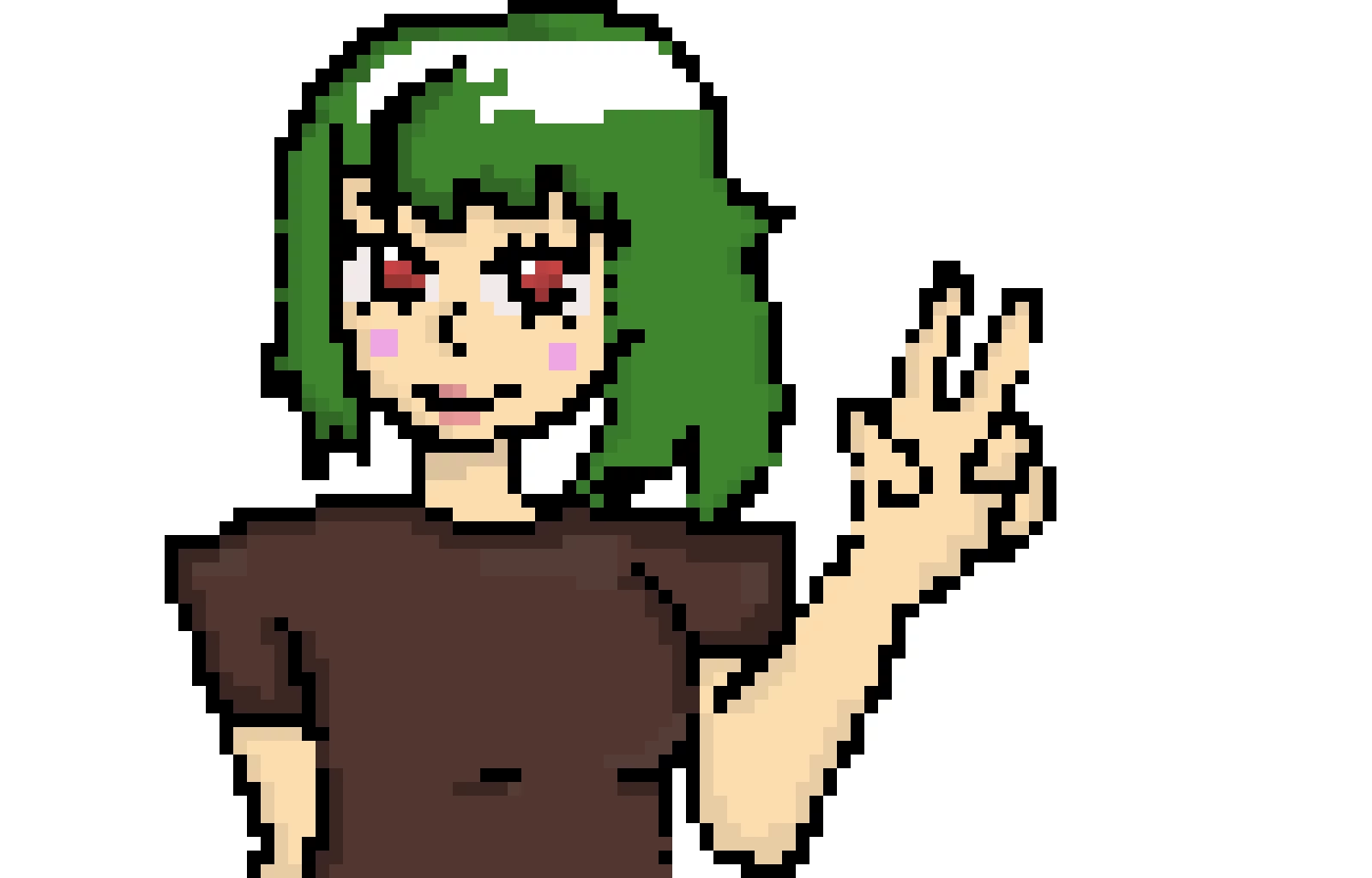 my oc first time making a character using pixel art p