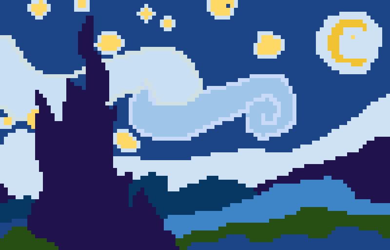 Starry Night Recreation [I did my best, dont judge :( ]