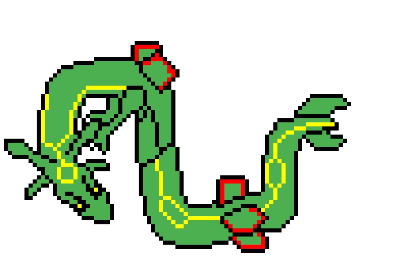 strike75 i dont know how to make a sans but i made you a rayquaza