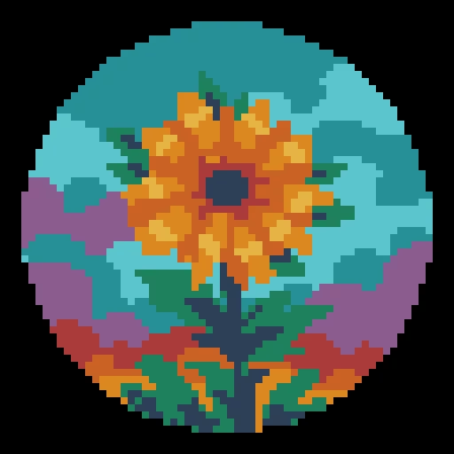 sunflower sunset circle art circle design