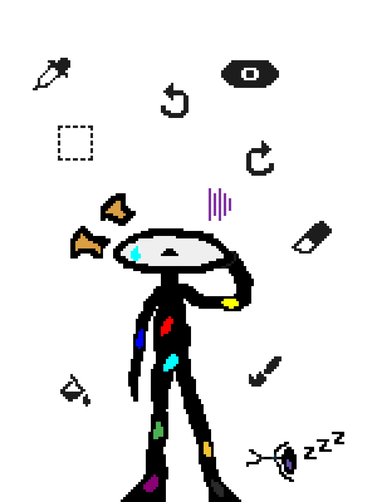 Welp, This celebration sure is taking a while! [I put all the tools im using and colors Im using]