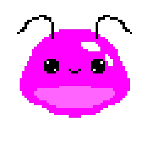 Cute pink alien blob!! (credits go to @milcery_kid)