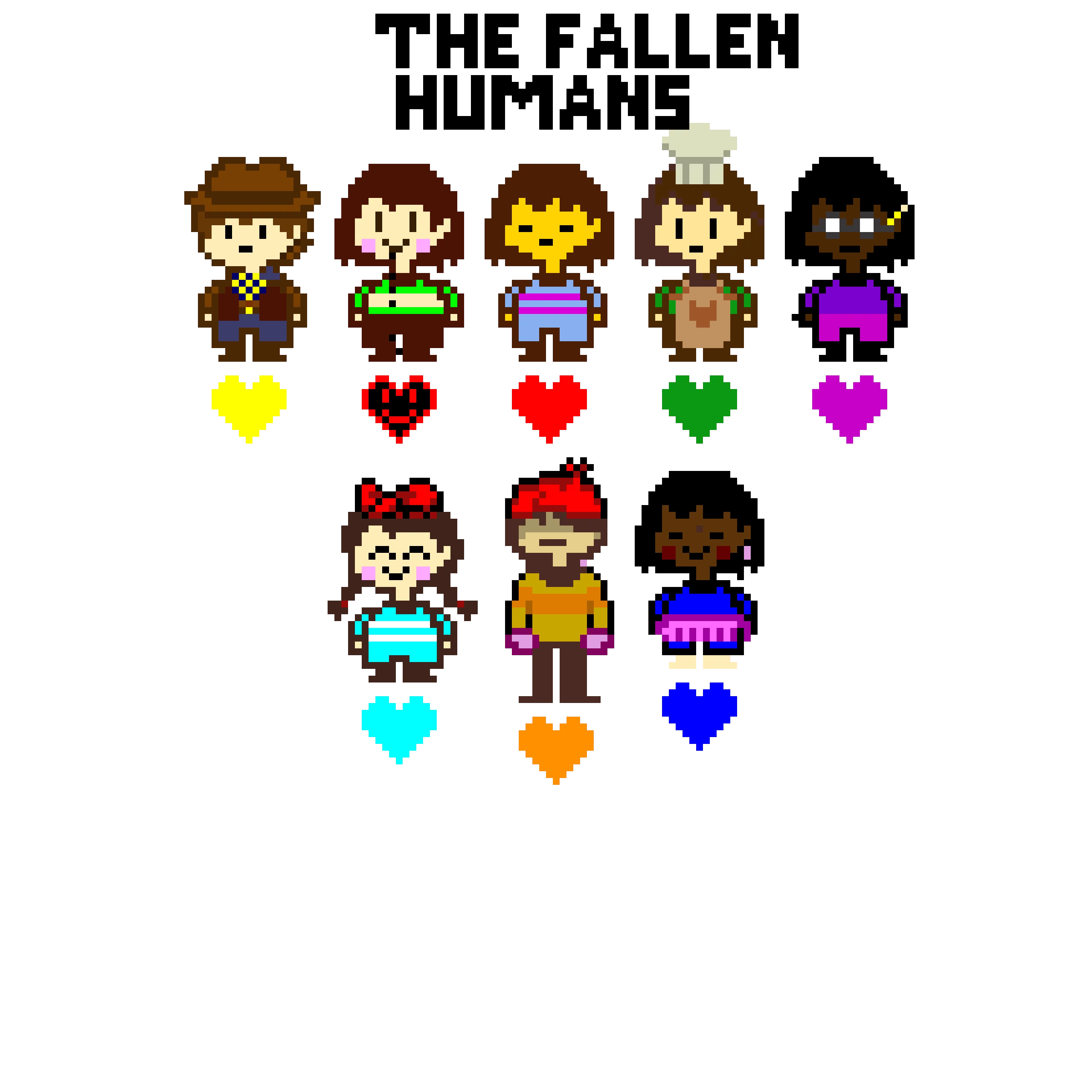 The Fallen Humans from Undertale.