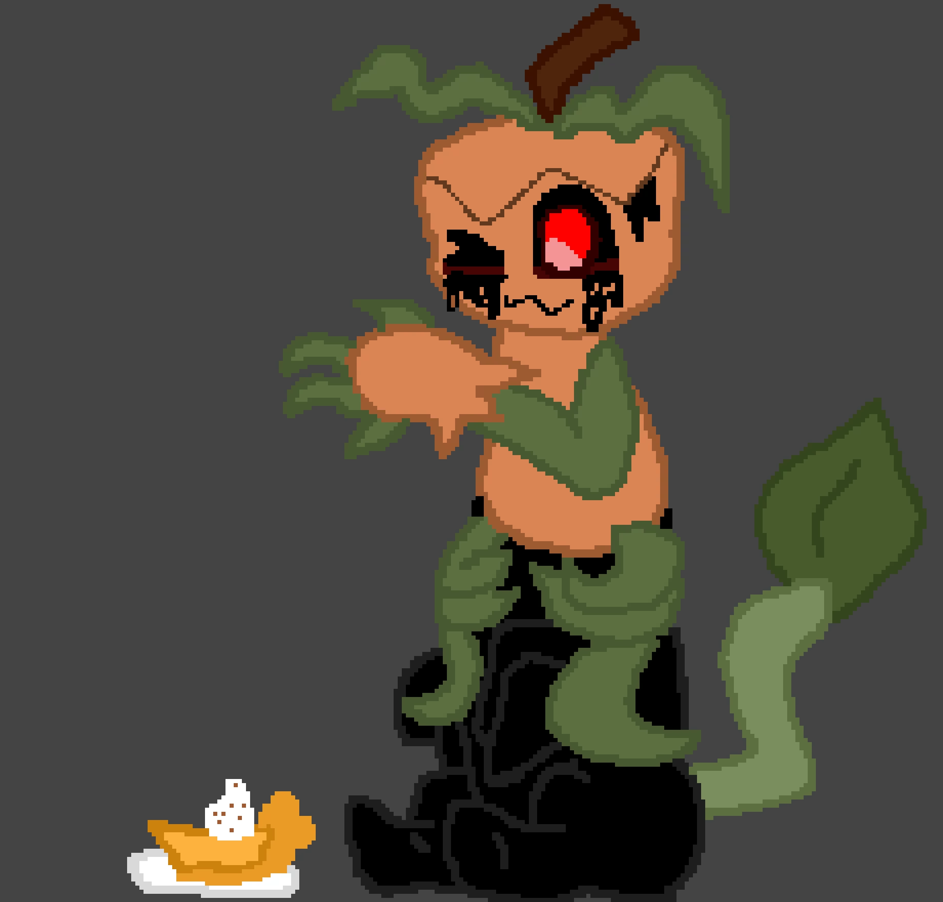 Twisted Gourdy eating Pumpkin pie (Requested by @we_are_f0rs4ken)