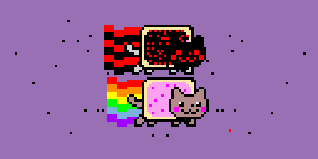 brother like sister nyan cat