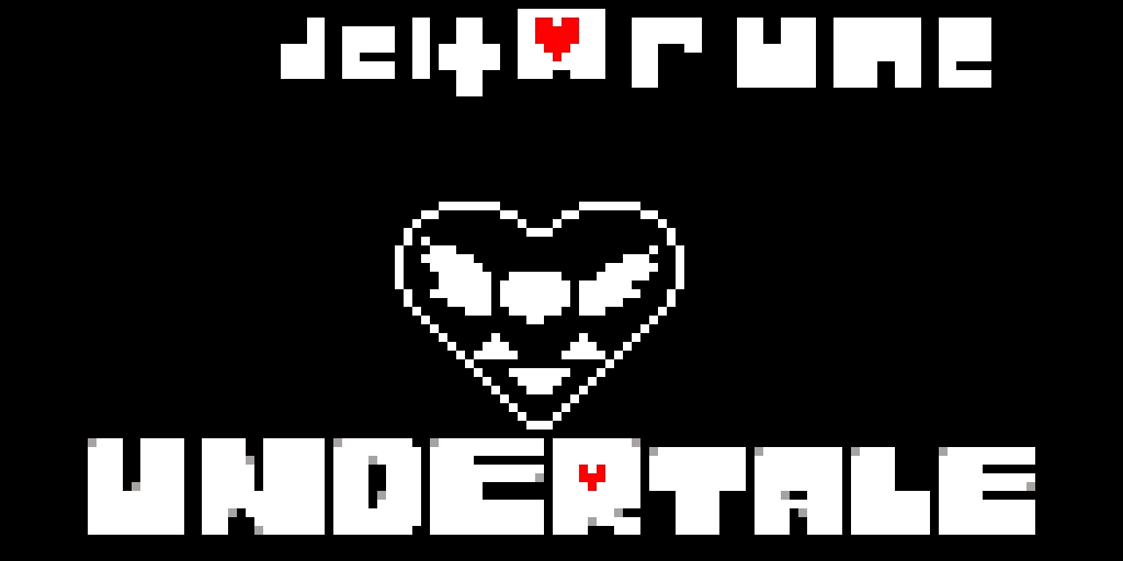 deltarune and undertale with the deltarune emblem