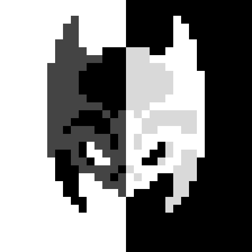 black and white batman mask