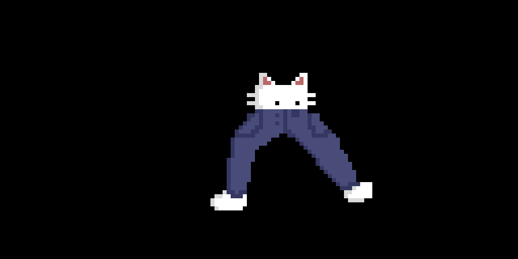 cat with pants