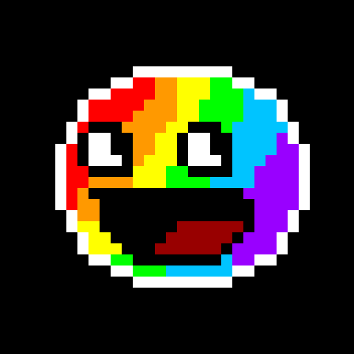 cool rainbow face