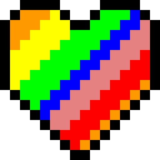 Rainbow heart (is for GIF so its a bit messed up)