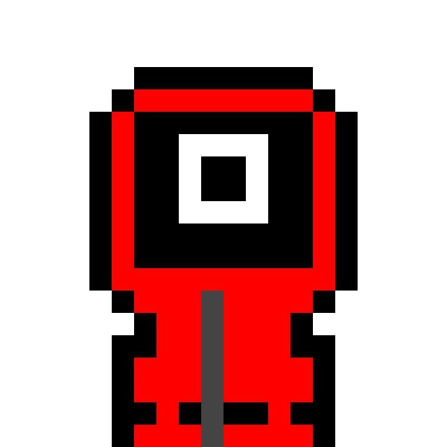 Squid game guard pixel art