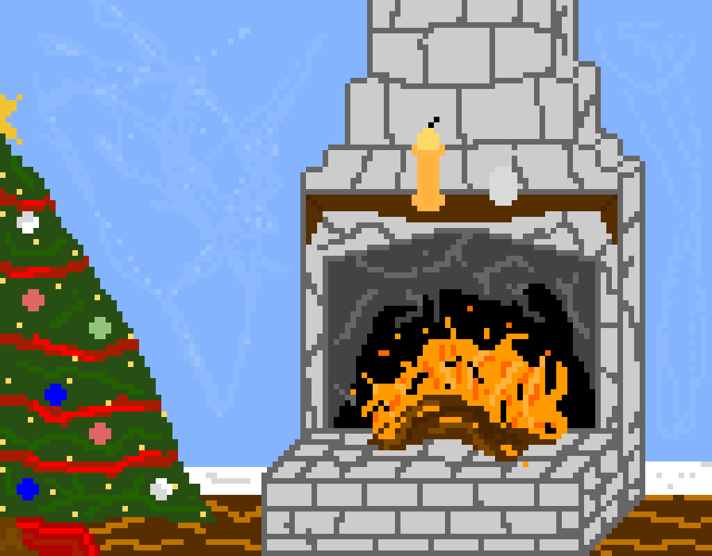 Christmas Fire place