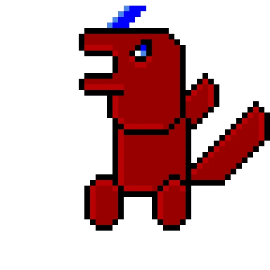 dino with a weird feather