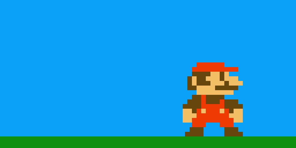 Mario Jumps In 8 Bit Pixel Art 2055