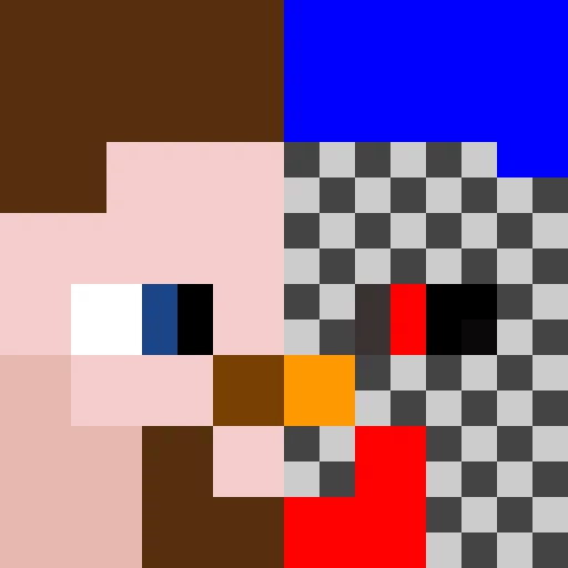 Half cyborg half human steve (credit to morbid)