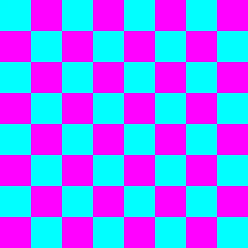 chess board pink black cyan white