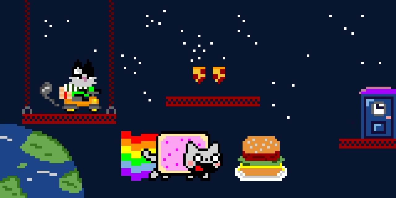 cat to the future cat in space